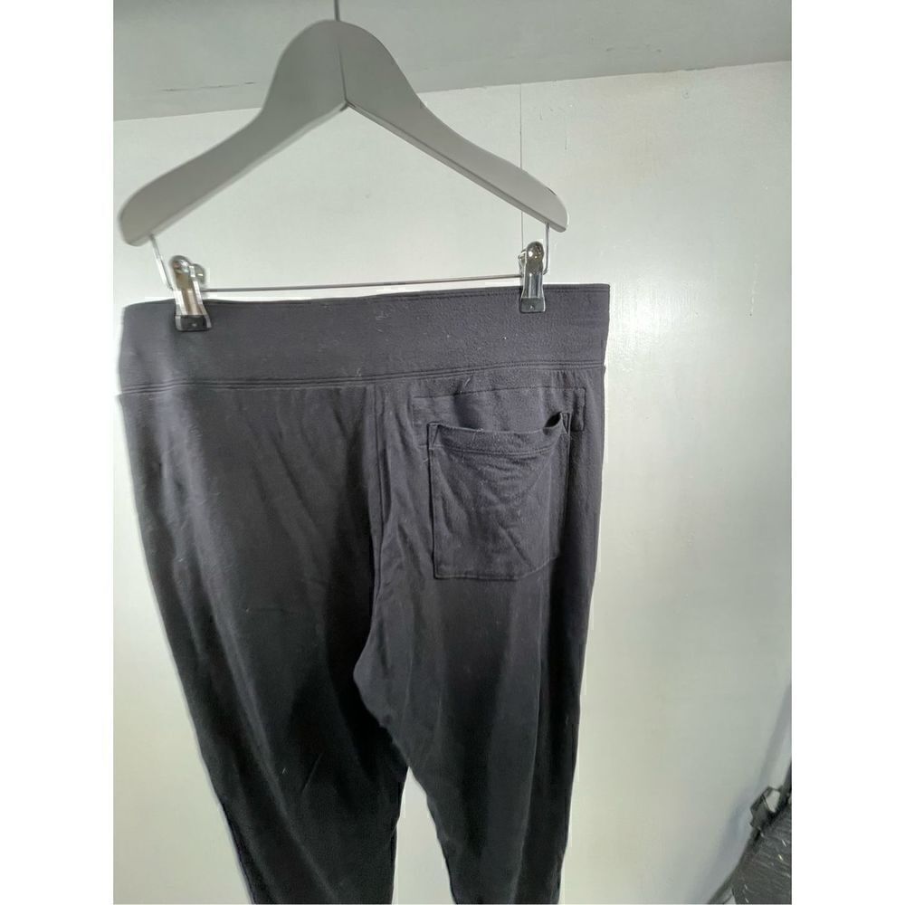 Athleta Black Pull-up Elastic waist Drawstring Sweatpants Size L - Picture 4 of 9